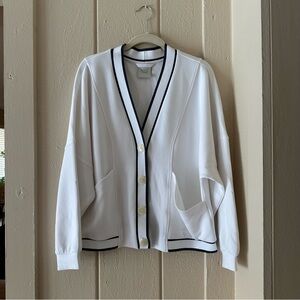 NEW VARLEY DECKER OFF COURT CARDIGAN SWEATER WOW!! M